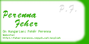 perenna feher business card