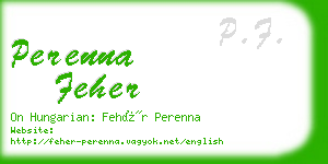 perenna feher business card